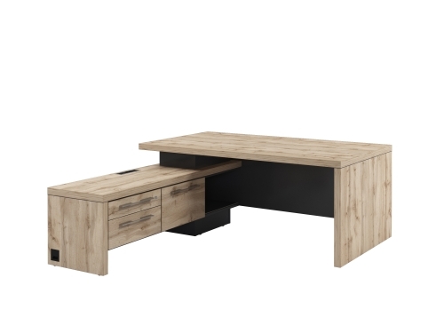 Стол руководителя с опорной тумбой Т-18.1000Л с блоком розеток Стол руководителя с опорной тумбой Т-18.1000Л с блоком розеток