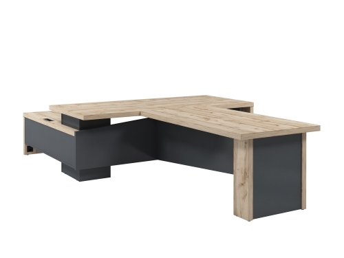 Стол руководителя с опорной тумбой Т-922.1000ПР с блоком розеток и брифингом Стол руководителя с опорной тумбой Т-922.1000ПР с блоком розеток и брифингом