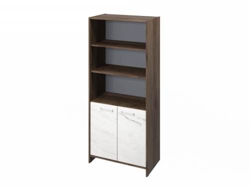 Шкаф для документов FI-672.G Орех Пацифик Табак/Мрамор Леванто белый Шкаф для документов FI-672.G Орех Пацифик Табак/Мрамор Леванто белый