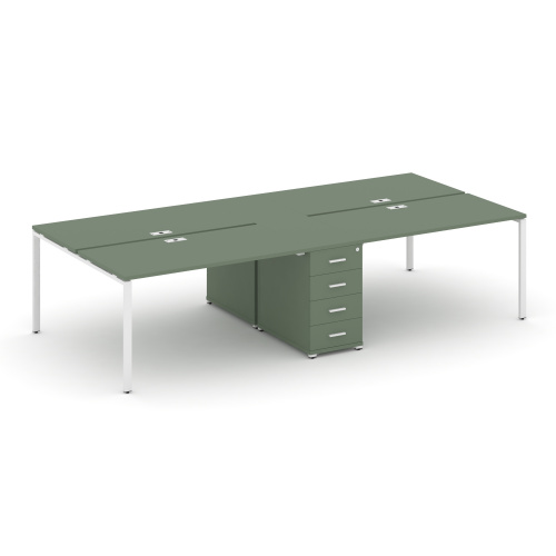 Бенч-система на 4 места с 1 опорной тумбой Concept CN.DRS-417