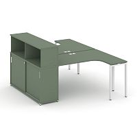 Бенч-система с опорным шкафом-купе с надставкой Concept CN.DSA-219