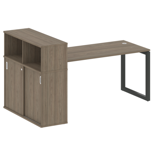 Стол офисный с шкафом-купе на О-обр. м/к Metal System Quattro 50БО.РС-СШК-3.4 Стол офисный с шкафом-купе на О-обр. м/к Metal System Quattro 50БО.РС-СШК-3.4