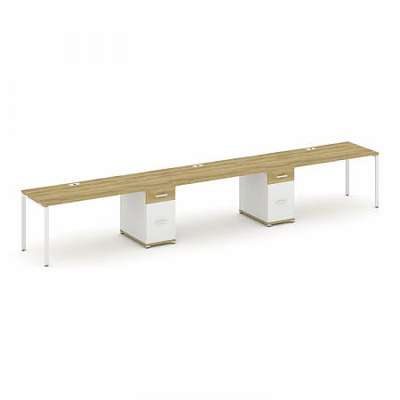 Бенч-система на 3 места с 2 опорными тумбами Concept CN.ORS-439