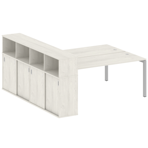 Бенч-система с шкафом-купе на П-обр. м/к Metal System Quattro 50БП.РС-СШК-4.5 фото 8 Бенч-система с шкафом-купе на П-обр. м/к Metal System Quattro 50БП.РС-СШК-4.5 фото 8