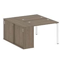 Бенч-система с шкафом-купе на П-обр. м/к Metal System БП.РС-СШК-1.1