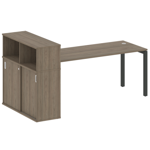 Стол офисный с шкафом-купе на П-обр. м/к Metal System Quattro 50БП.РС-СШК-3.5 Стол офисный с шкафом-купе на П-обр. м/к Metal System Quattro 50БП.РС-СШК-3.5
