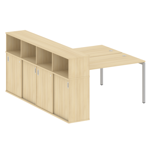 Бенч-система с шкафом-купе на П-обр. м/к Metal System Quattro 40БП.РС-СШК-4.3 фото 14