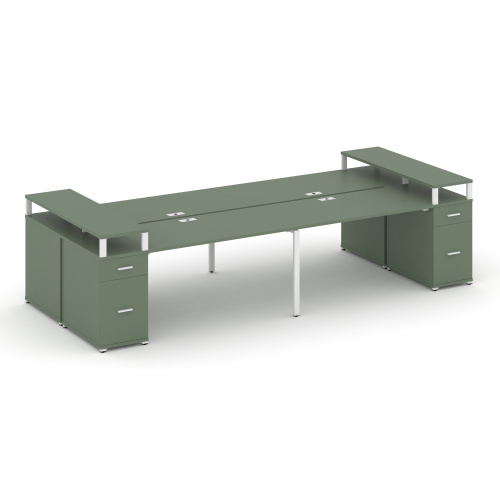 Бенч-система на 4 места с 2 опорными тумбами Concept CN.DRS-447 Бенч-система на 4 места с 2 опорными тумбами Concept CN.DRS-447