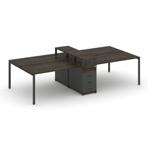 Бенч-система на 4 места с 1 опорной тумбой Concept CN.DRS-434 фото 3 Бенч-система на 4 места с 1 опорной тумбой Concept CN.DRS-434 фото 3