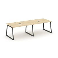 Style Project Стол переговорный SN-4T1.SPRG-012 Акация Лорка/Металл Антрацит/Заглушка Металл Антраци