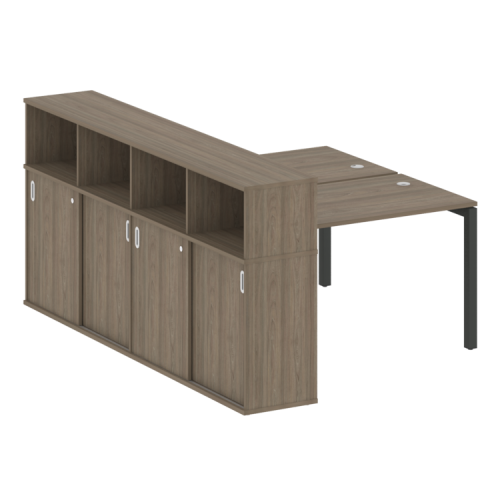 Бенч-система с шкафом-купе на П-обр. м/к Metal System Quattro 50БП.РС-СШК-4.2 Бенч-система с шкафом-купе на П-обр. м/к Metal System Quattro 50БП.РС-СШК-4.2