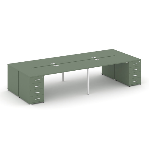 Бенч-система на 4 места с 2 опорными тумбами Concept CN.DRS-428 Бенч-система на 4 места с 2 опорными тумбами Concept CN.DRS-428