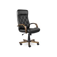 Кресло руководителя К-10 Верона (Дерево D8) (Натуральная кожа)