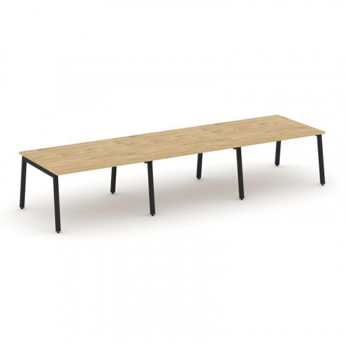 Style Project Стол переговорный SN-5A.SPRG-052.3 Дуб Наварра/Металл Белый 3540*1180*750 фото 3 Style Project Стол переговорный SN-5A.SPRG-052.3 Дуб Наварра/Металл Белый 3540*1180*750 фото 3