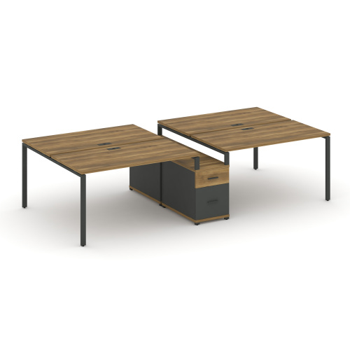 Бенч-система на 4 места с опорной тумбой Concept CN.DRS-316