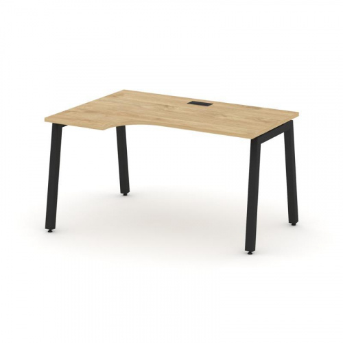 Style Project Стол рабочий эргоном. SN-5A.SPA-001(L) Дуб Наварра/Металл Антрацит 1380*600/980*750 Style Project Стол рабочий эргоном. SN-5A.SPA-001(L) Дуб Наварра/Металл Антрацит 1380*600/980*750