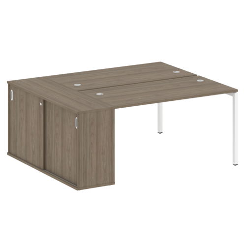 Бенч-система с шкафом-купе на П-обр. м/к Metal System Quattro 40БП.РС-СШК-1.3 фото 2