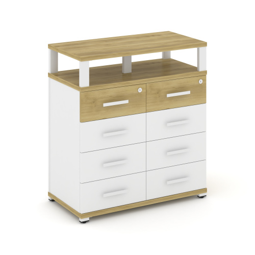 Тумба приставная c 8 ящиками и надставкой Concept CN.TSP-015 W фото 3 Тумба приставная c 8 ящиками и надставкой Concept CN.TSP-015 W фото 3