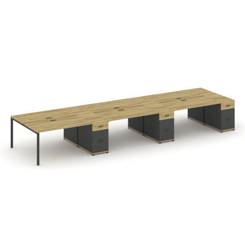 Бенч-система на 6 мест с 3 опорными тумбами Concept CN.DRS-464 фото 4