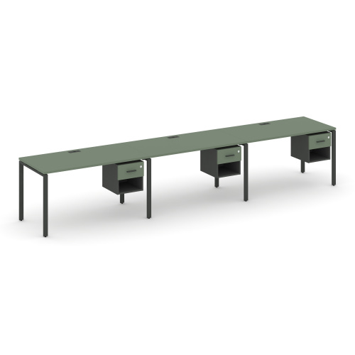 Бенч-система на 3 места с подвесными тумбами Concept CN.ORS-138 фото 2 Бенч-система на 3 места с подвесными тумбами Concept CN.ORS-138 фото 2