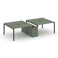 Бенч-система на 4 места с опорной тумбой Concept CN.DRS-314