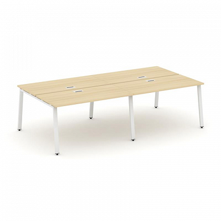 Style Project Рабочая станция 2-х сторон. SN-6A.DRS-032 Акация Лорка/Металл Белый 2360*1232*750