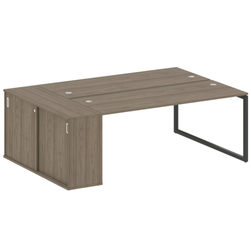 Бенч-система с шкафом-купе на О-обр. м/к Metal System Quattro 40БО.РС-СШК-1.5