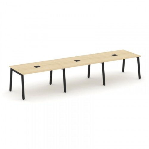 Style Project Стол переговорный SN-5A.SPRG-022 Дуб Наварра/Металл Белый 3540*980*750 фото 12