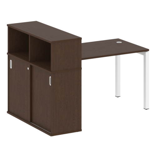 Стол офисный с шкафом-купе на П-обр. м/к Metal System Quattro 50БП.РС-СШК-3.2 фото 6