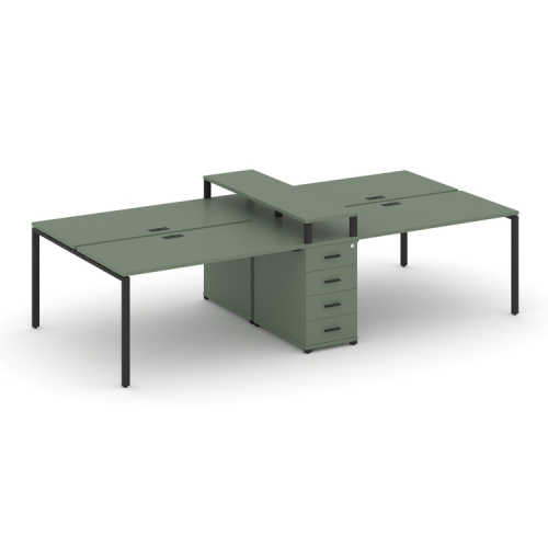 Бенч-система на 4 места с 1 опорной тумбой Concept CN.DRS-436 Бенч-система на 4 места с 1 опорной тумбой Concept CN.DRS-436