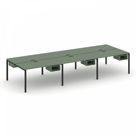 Бенч-система на 6 мест с подвесными тумбами Concept CN.DRS-144
