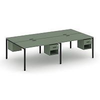 Бенч-система на 4 места с подвесными тумбами Concept CN.DRS-138