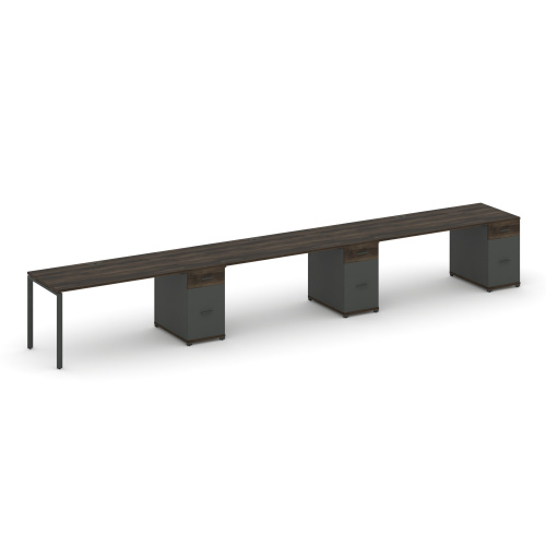 Бенч-система на 3 места с 3 опорными тумбами Concept CN.ORS-448 фото 3