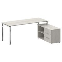 Стол руководителя с тумбой Metal System Direct БГ.СРТ-5.7 (R)