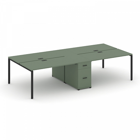 Бенч-система на 4 места с 1 опорной тумбой Concept CN.DRS-422