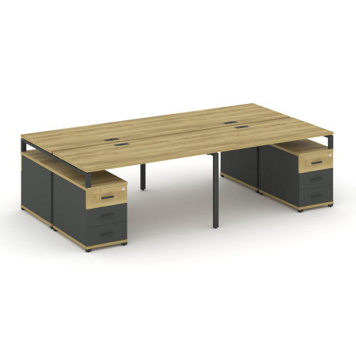 Бенч-система на 4 места с 2 опорными тумбами Concept CN.DRS-327 фото 4