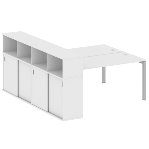 Бенч-система с шкафом-купе на П-обр. м/к Metal System Quattro 50БП.РС-СШК-4.4 фото 15
