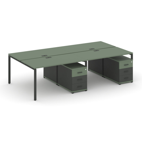 Бенч-система на 4 места с 2 опорными тумбами Concept CN.DRS-320 фото 2 Бенч-система на 4 места с 2 опорными тумбами Concept CN.DRS-320 фото 2