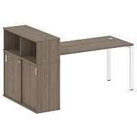 Стол письменный с шкафом-купе на П-обр. м/к Metal System БП.РС-СШК-3.4