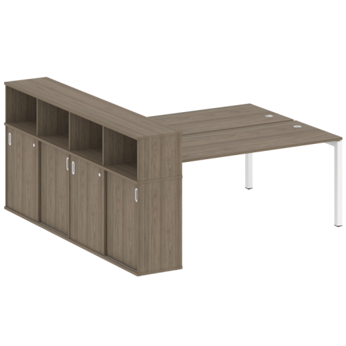 Бенч-система с шкафом-купе на П-обр. м/к Metal System Quattro 50БП.РС-СШК-4.5 фото 3 Бенч-система с шкафом-купе на П-обр. м/к Metal System Quattro 50БП.РС-СШК-4.5 фото 3