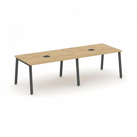 Style Project Стол переговорный SN-6A.SPRG-012 Тиквуд Светлый/Металл Антрацит 2360*980*750