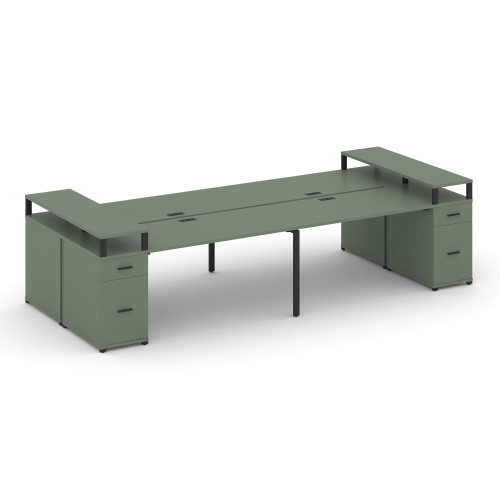 Бенч-система на 4 места с 2 опорными тумбами Concept CN.DRS-446