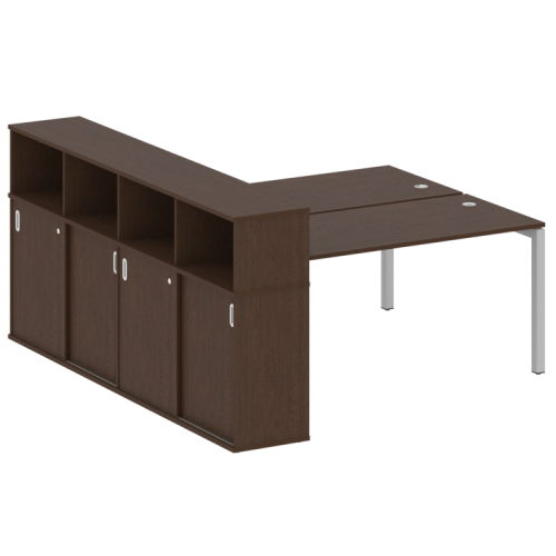 Бенч-система с шкафом-купе на П-обр. м/к Metal System Quattro 50БП.РС-СШК-4.4 фото 9