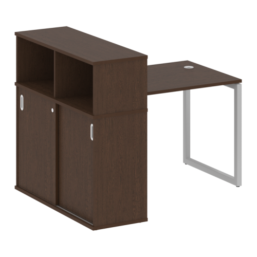 Стол офисный с шкафом-купе на О-обр. м/к Metal System Quattro 40БО.РС-СШК-3.1 фото 6 Стол офисный с шкафом-купе на О-обр. м/к Metal System Quattro 40БО.РС-СШК-3.1 фото 6