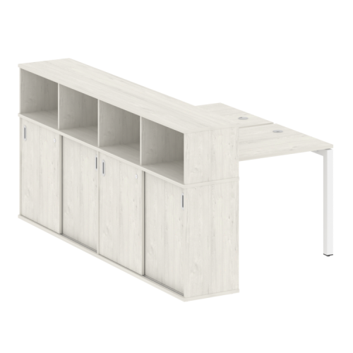 Бенч-система с шкафом-купе на П-обр. м/к Metal System Quattro 50БП.РС-СШК-4.1 фото 4