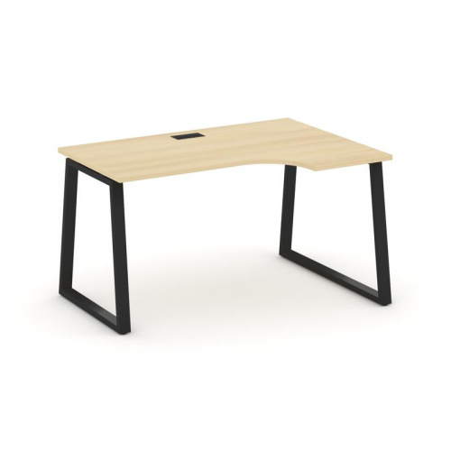 Style Project Стол рабочий эргоном. SN-6T1.SPA-001(R) Акация Лорка/Металл Антрацит/Заглушка Пластик фото 4 Style Project Стол рабочий эргоном. SN-6T1.SPA-001(R) Акация Лорка/Металл Антрацит/Заглушка Пластик фото 4