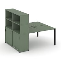 Бенч-система с опорным шкафом-купе с надставкой Concept CN.DRS-244