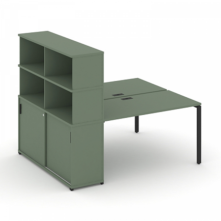 Бенч-система с опорным шкафом-купе с надставкой Concept CN.DRS-244