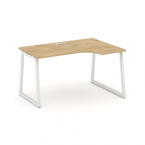 Style Project Стол рабочий эргоном. SN-4T1.SPA-012(R) Акация Лорка/Металл Антрацит/Заглушка Пластик фото 3