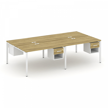 Бенч-система на 4 места с подвесными тумбами Concept CN.DRS-139